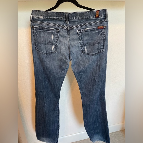7 For All Mankind distressed boot-cut jeans - Picture 3 of 3